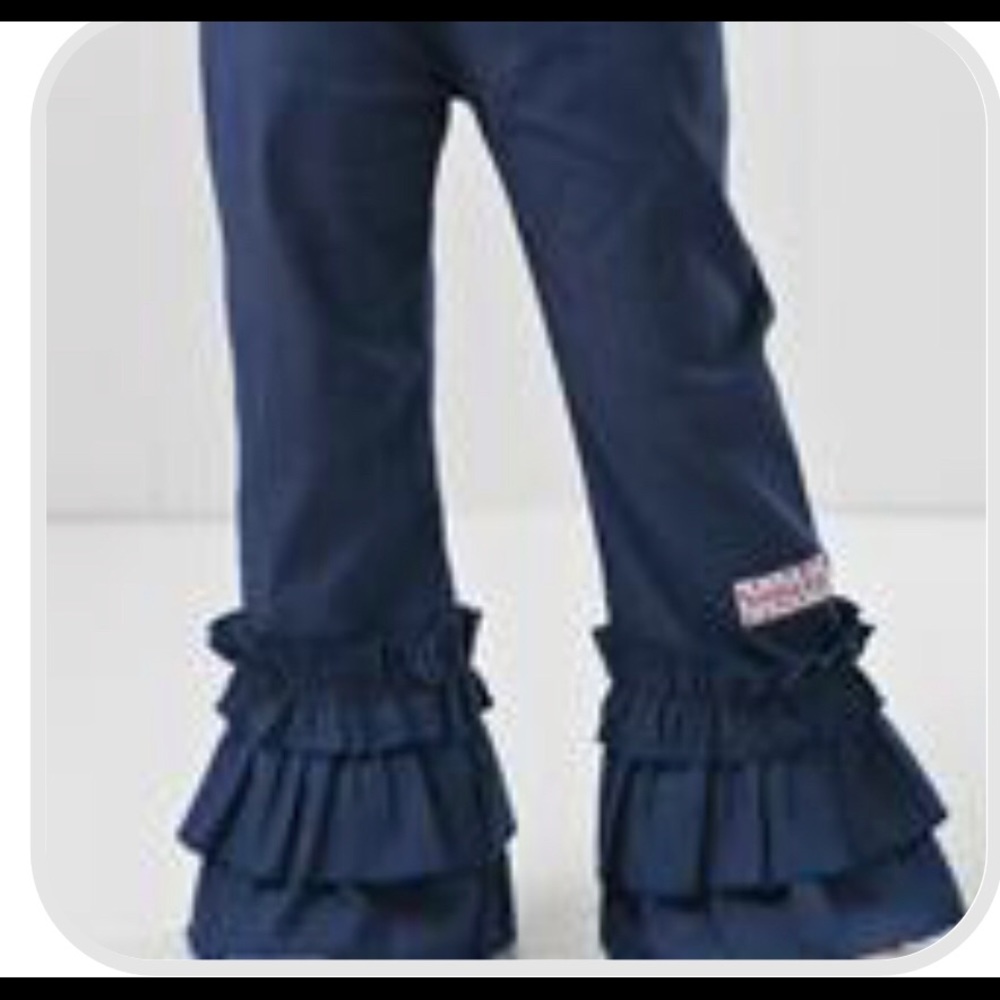 Triple ruffle denim